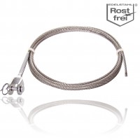 Stainless steel wire rope with fork terminal