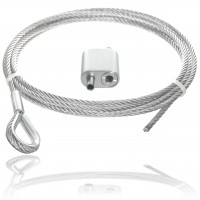 Suspension set wire rope with rope clamp & thimble