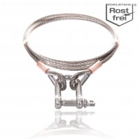 Stainless Steel Wire Sling with Thimbles and Shackle D