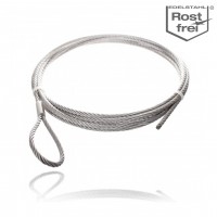 Stainless steel wire rope with loop