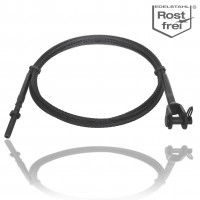 Stainless steel cable black with thread & fork