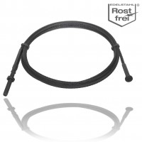 Black wire rope with thread & lens head terminal