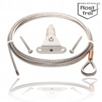 Stainless steel suspension set with wire rope holder
