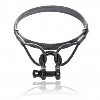 Wire Rope Sling black with Loops and Shackle