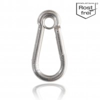 Stainless steel snap hook with eyelet