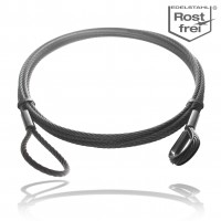 Black steel cable with eyelet & thimble