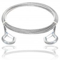 Wire rope with two hooks