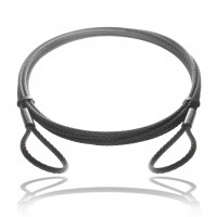 Steel cable black with loops