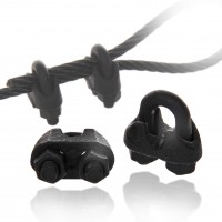 Rope clamps black 2mm 3mm 4mm 5mm 6mm 8mm
