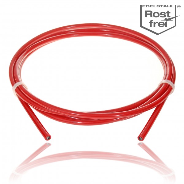Stainless steel cable red coated