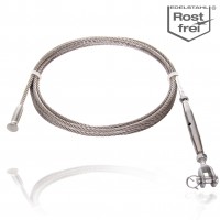 Tension rope with shroud tensioner & lens head terminal