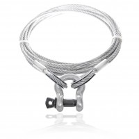 Steel cable with eyelets & shackles
