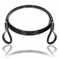 Steel cable sheathed with eyelets black