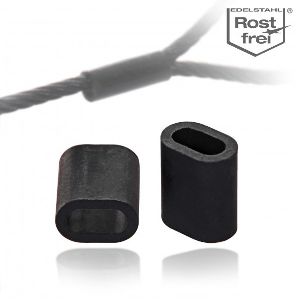 Press clamp stainless steel black DIN EN 13411-3