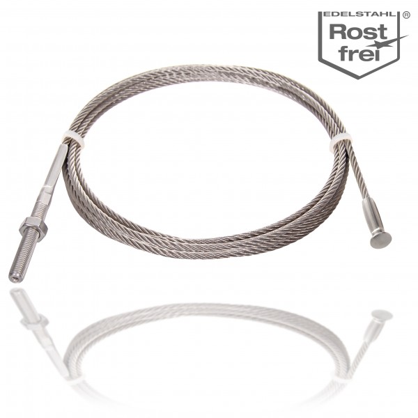 Wire rope thread & lens head terminal